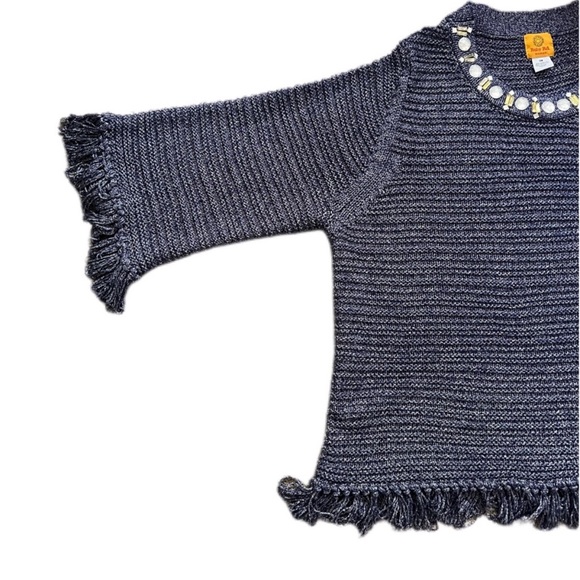 New Ruby Rd sweater size 3X “Spellbound” sparkly silver purple fringe beaded NWT - Picture 6 of 15